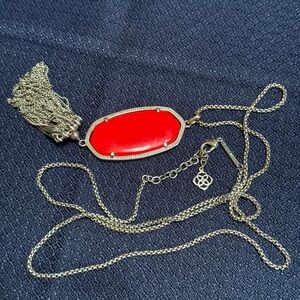 Kendra Scott Elegant Red Pendant Necklace
